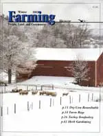 A magazine cover with sheep in the snow.