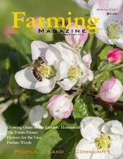 A bee on the cover of farming magazine